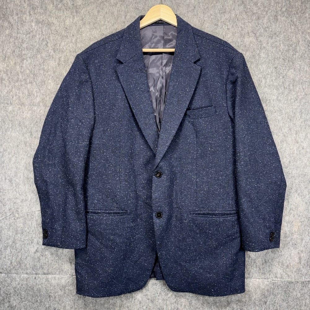 Studiosuits Jacket Blazer Men's 42 R Blue Speckled 2 Button